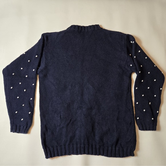 Vintage 1992 Eagle's Eye Morton Salt Girl Hand Knit Pullover Sweater Size M Vtg - Picture 2 of 16
